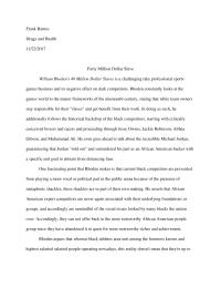 Forty Million Dollar Slave Analysis