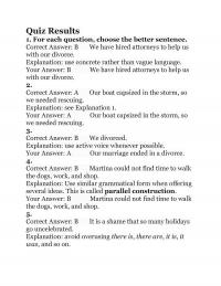Cause And Effect Quiz Results 1