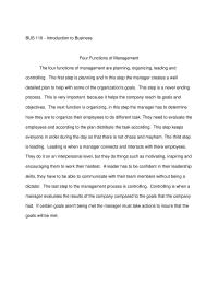 Four Functions Of Management