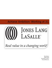 Achieve Ambition: Why Jones Lang LaSalle?