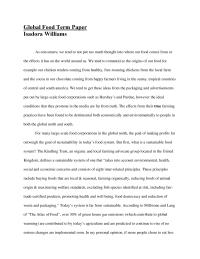 Global Food Term Paper