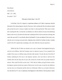Phisolophy Paper – Philosophy in Motion Paper: “Life of Pi”
