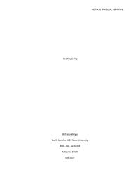 Healthy Living DIET AND PHYSICAL