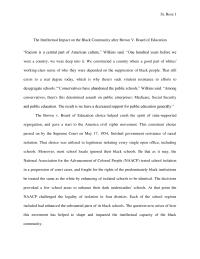 The Intellectual Impact On The Black Community After Brown V. Board Of Education