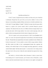 Rhetorical Analysis Arielle