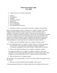 Final Exam Study Guide