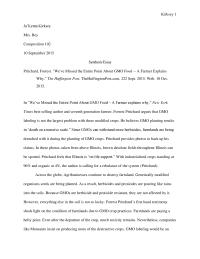 Synthesis Essay (GMO Food)