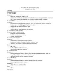 Disorder Outline
