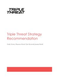 Strategy Recommendation Paper