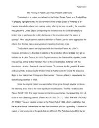History Of Patent Law
