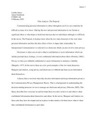Film Analysis: The Proposal
