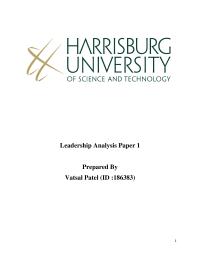 Leadership Leadership Analysis