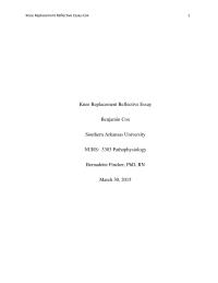 Knee Replacement Reflective Essay