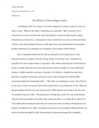 The Effects Of Technology At Work