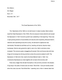 Depression Of The 1920’s