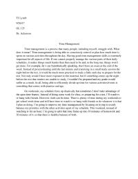 Time Management TJ Lynch92617OL