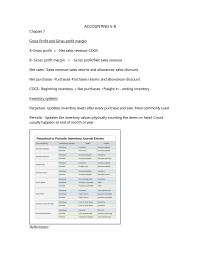 Accounting Notes