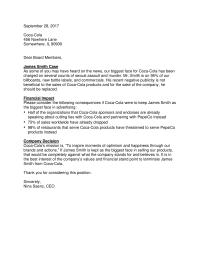Letter To Board Of Directors