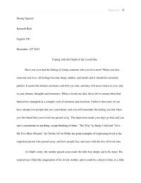 Coping with the Death of the Loved One