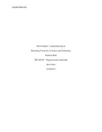 Leader Analysis Paper# 1