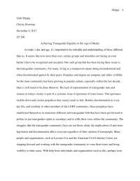 Achieving Transgender Equality in the Age of Media