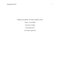 Database Development: The History and Role of SQL