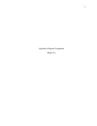 Legislative Proposal Assignment