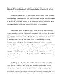 Trump Discussion topic Among the 31