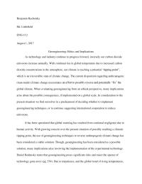Geoengineering: Ethics & Implications