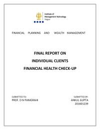 Client Financial Health Check Up