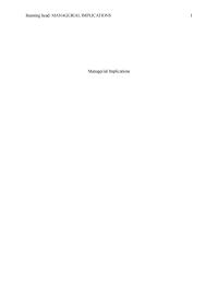Managerial implications