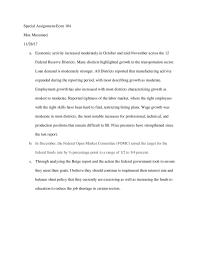 Special Assignment