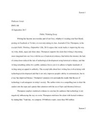 public thinking essay