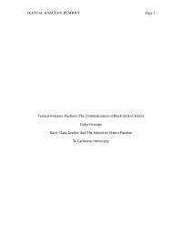 Textual Analysis – Pushout