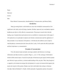 Nurse-Patient Communication, Interdisciplinary Communication, and Patient Safety