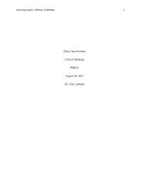 Critical Thinking Running Header
