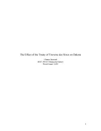 The Effect of the Treaty of Traverse des Sioux on Dakota