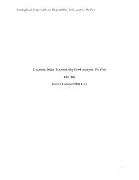 CSR Book Analysis