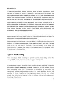 Data Modelling