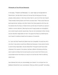 Philosophy Philosophy of Free Will