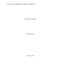 CHILDREN OF PARENTAL INFIDELITY