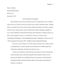 The Emancipation Proclamation