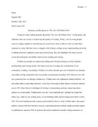 Summary and Response