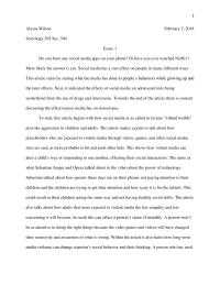 Essay 1 1Alyssa WilsonFebruary 2
