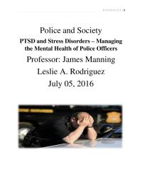police & society PTSD disorder