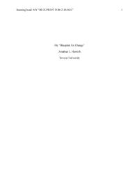 My “Blueprint for Change”