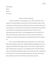 Analysis of a Theme for English B