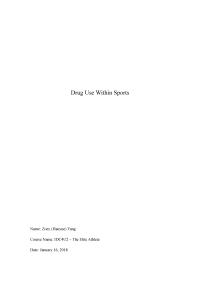 drug use within sports