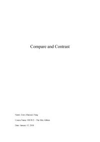 Compare and Contrast Compare and