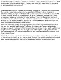 Importance Of Mass Media In Society